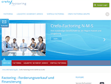 Tablet Screenshot of nms.crefo-factoring.de